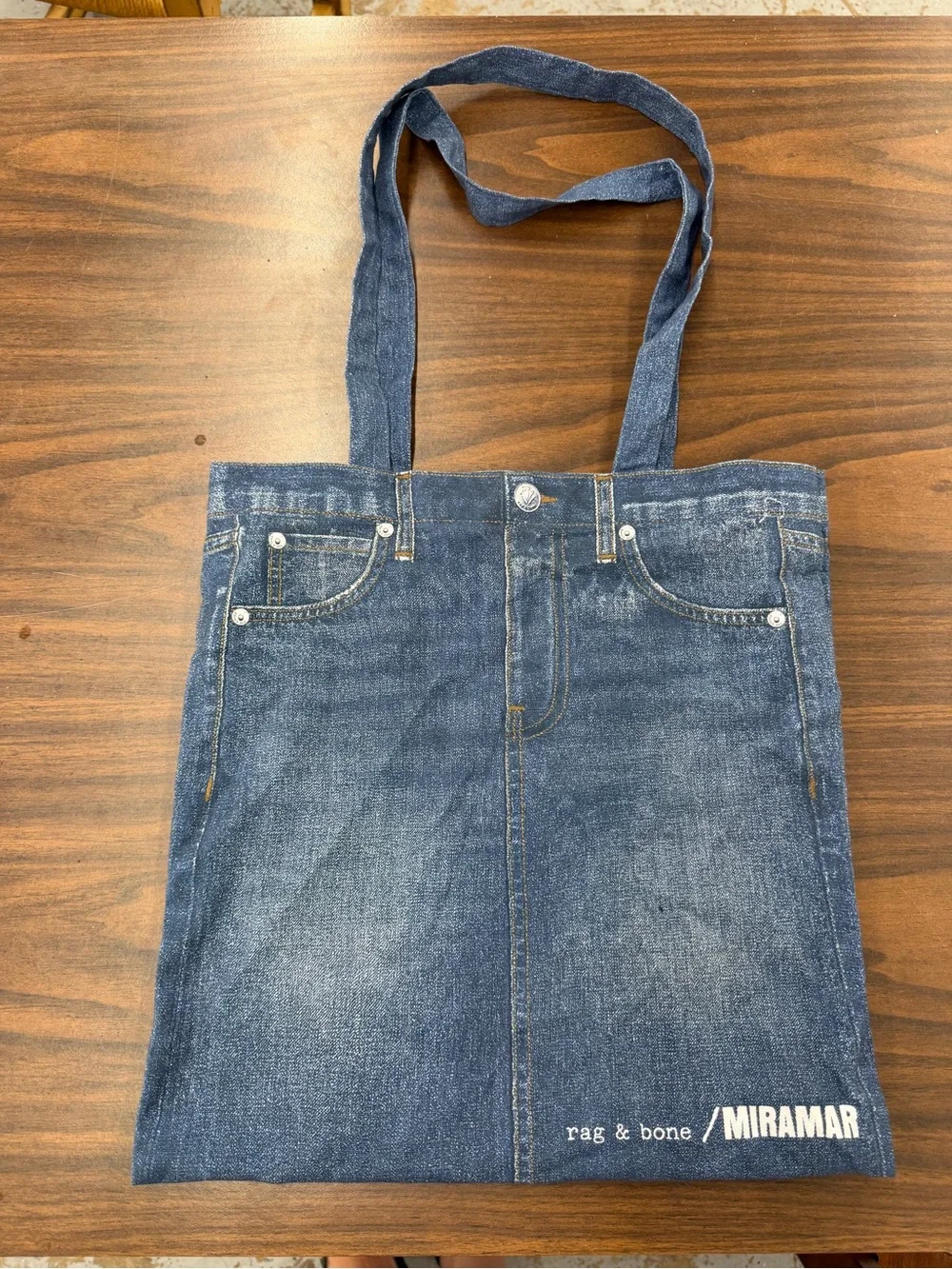 rag & bone Dark Blue Denim Tote